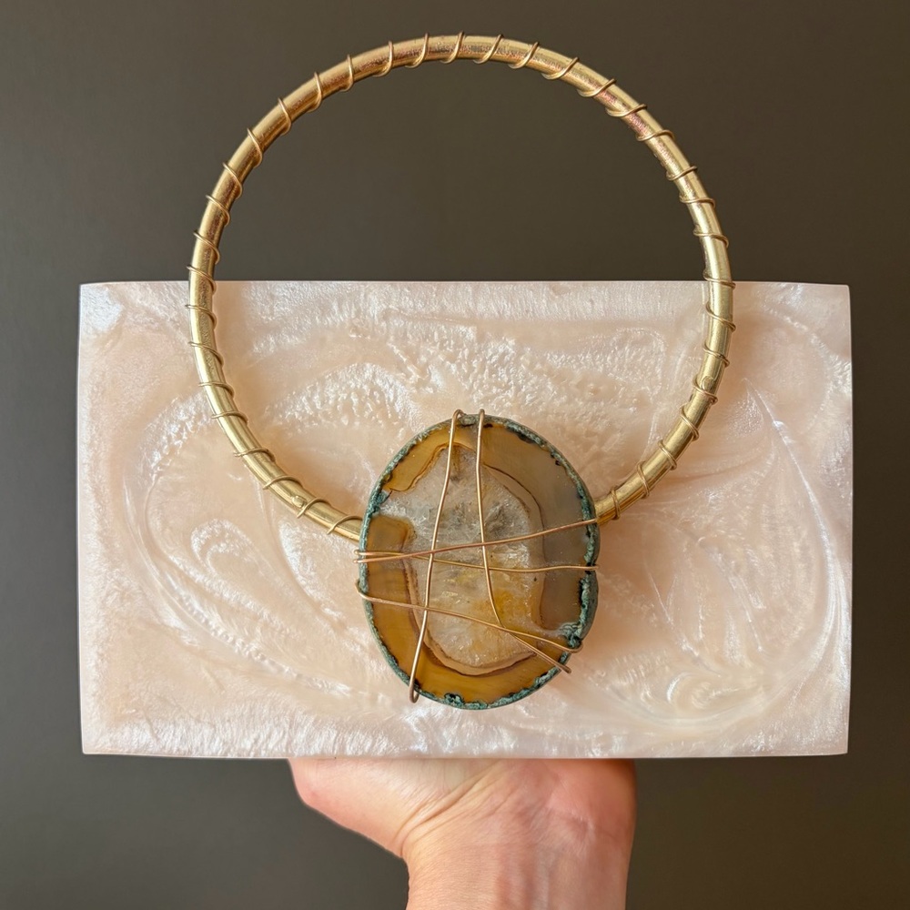 Elegant Cream and Gold Women's Clutch